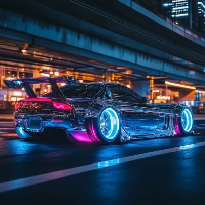 Glowing Wheels at Tokyo Underground Car Meet