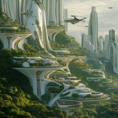 Perfect Utopian Green City