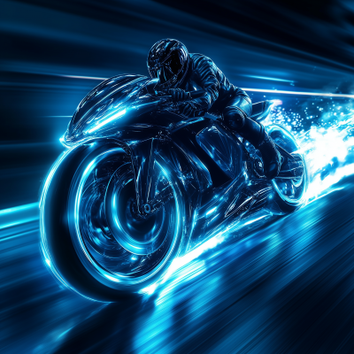 Futuristic Motorcycle Race