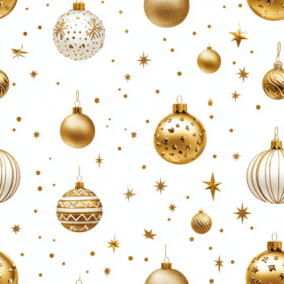 Shiny Gold Ornaments Clip Art