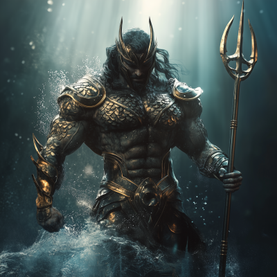 Poseidon in War Armor