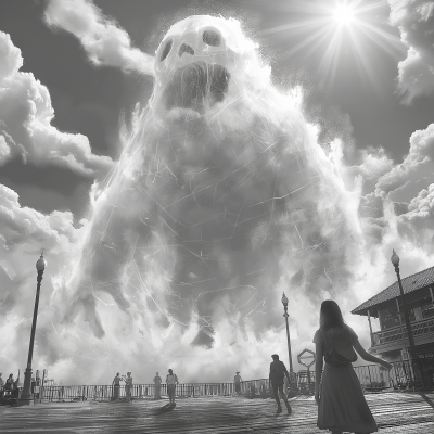 Giant Ghost Attack at Santa Monica Pier