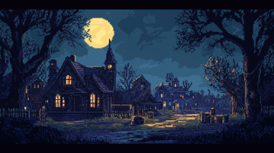 Pixelated Haunted Village