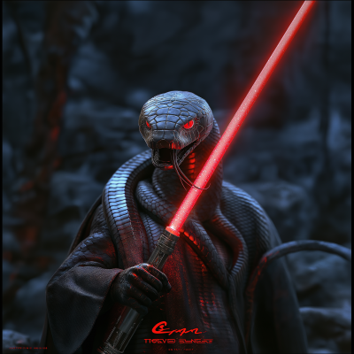 Black Cobra with Red Lightsaber