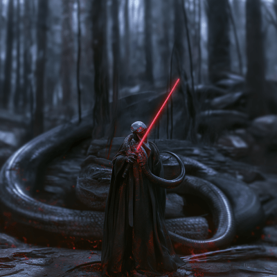 Black Cobra with Red Lightsaber