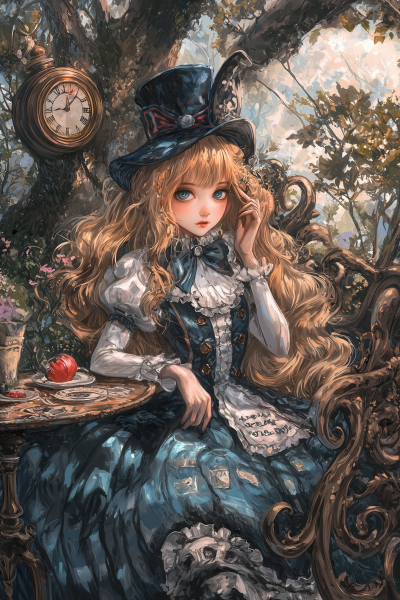 Alice in Wonderland Ghibli Anime Style