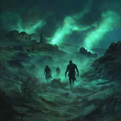 Nighttime Undead Scouts in Desert