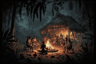 Nighttime Jungle Gathering