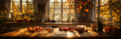 Autumn Kitchen Table Decor