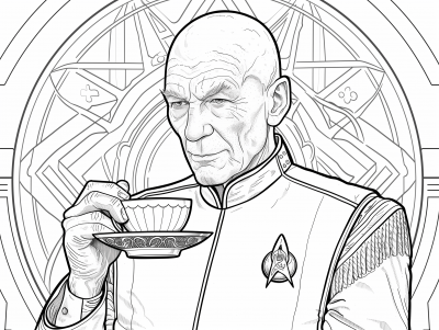 Captain Picard Coloring Page