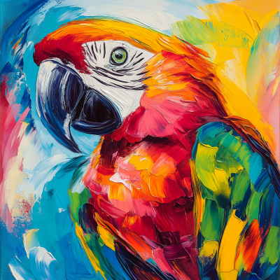 Vibrant Acrylic Parrot