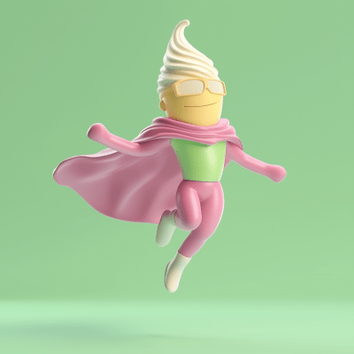 Ice Cream Superhero Descent