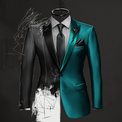 Stylish Suit Illustration