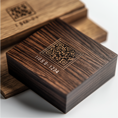 Luxurious Dark Wood Business Card Design