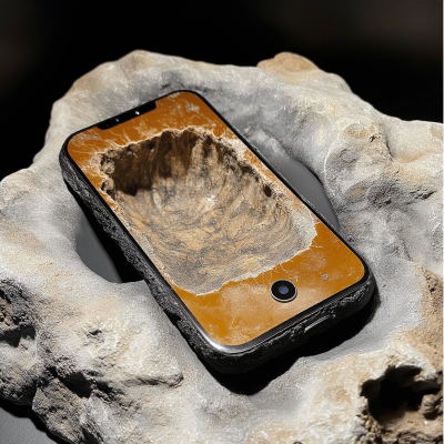 Smartphone Emerged from Fossil Matrix