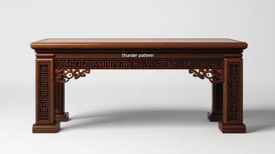 Traditional Chinese Thunder Pattern Desk