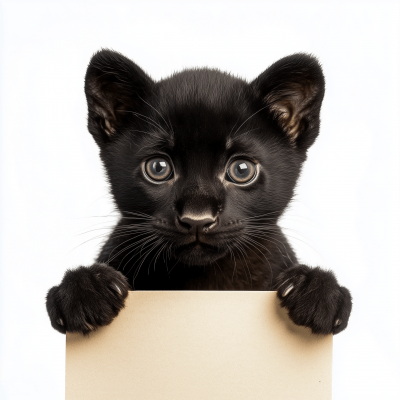 Panther Cub Photo Cut Out