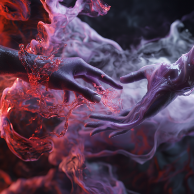 3D Abstract Explosive Fluid Background