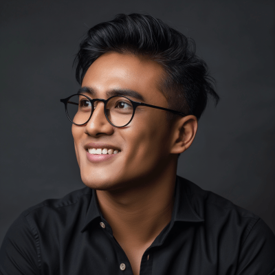 Confident Malaysian Man Looking into Bright Future