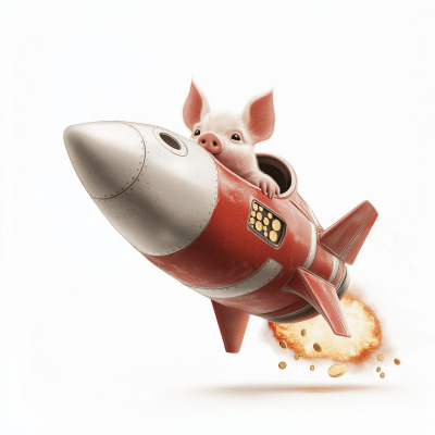 Piglet in a Rocket