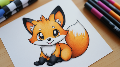 Posca Colored Little Fox Kawaii