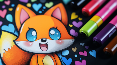 Kawaii Fox Illustration