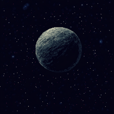 Distant Pixel Art Planet