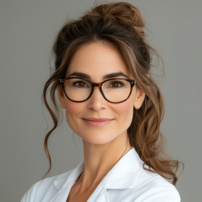 Confident and Trustworthy Mature Woman Doctor Portrait