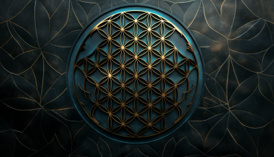 Flower of Life Minimalist Illustration