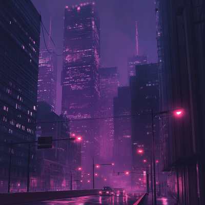 Cyberpunk Cityscape at Night