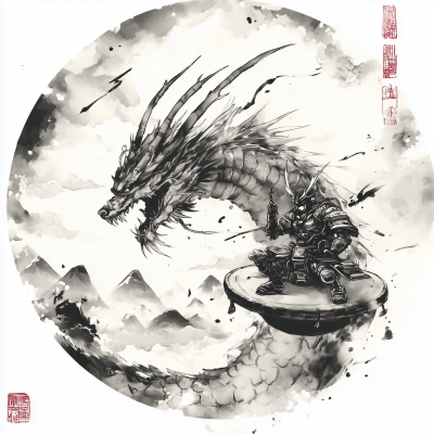 Traditional Japanese Ink Painting