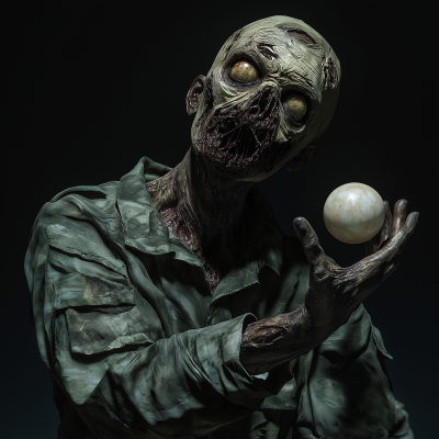 Zombie Coughing Up a Ping Pong Ball