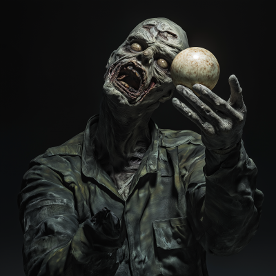 Zombie Coughing Up a Ping Pong Ball