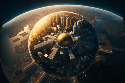 Dyson Sphere Mega City in Space