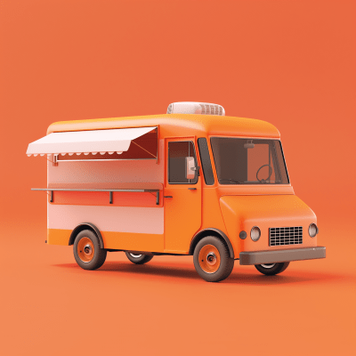 Food Truck 3D Rendering