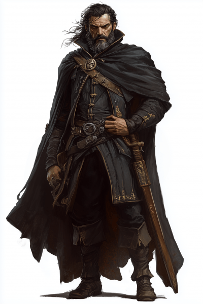 Grizzled Old Human Male Swashbuckling Captain