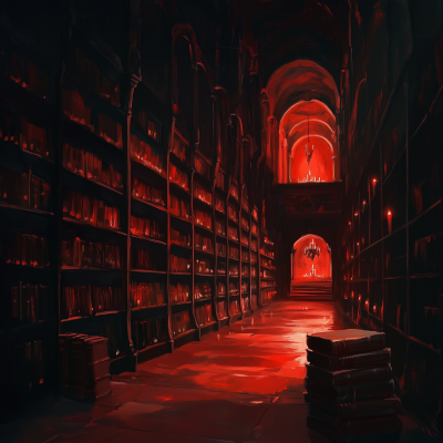 Candlelit Library