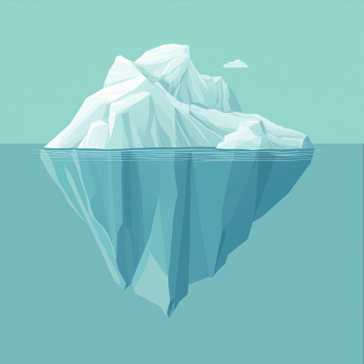 Flat Iceberg Illustration