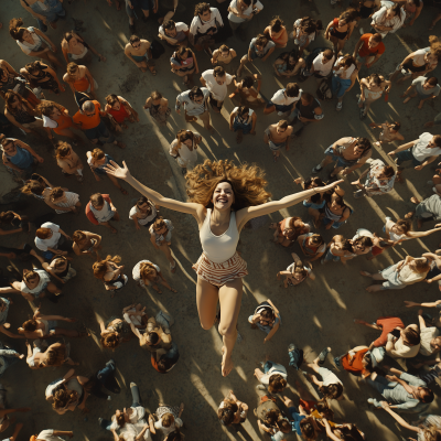 Falling Woman in the Style of Alex Prager