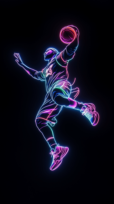 Neon Basketball Jump