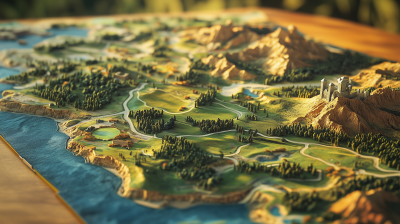 Fantasy Map with Golf Course