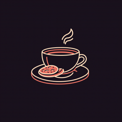 Tea Cup and Snack Logo Design