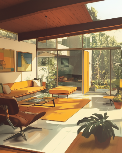 Mid Century Modern House Interior