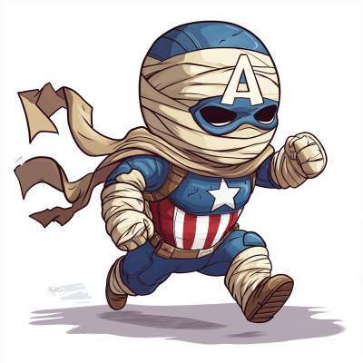 Chibi Captain America Mummy