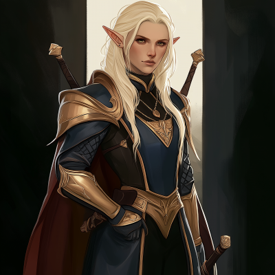 Astral Elf with Arrogant Demeanor