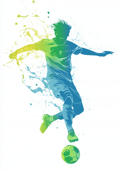 Soccer Player Silhouette Illustration