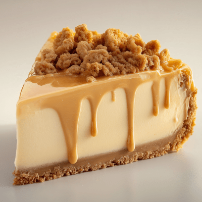 Cheesecake with Peanut Butter Drizzle