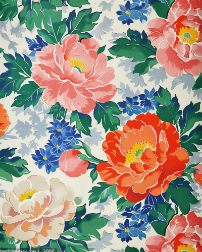 Vintage Peony Wallpaper