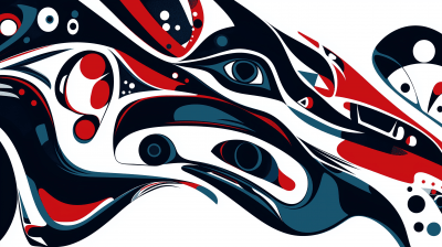 Salish Native American Geometric Art Abstract Background