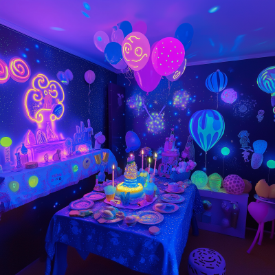 Glow in the Dark Birthday Invitation